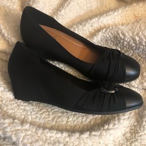 Baretrap Londyn Black Hidden Wedge Pump Loafer